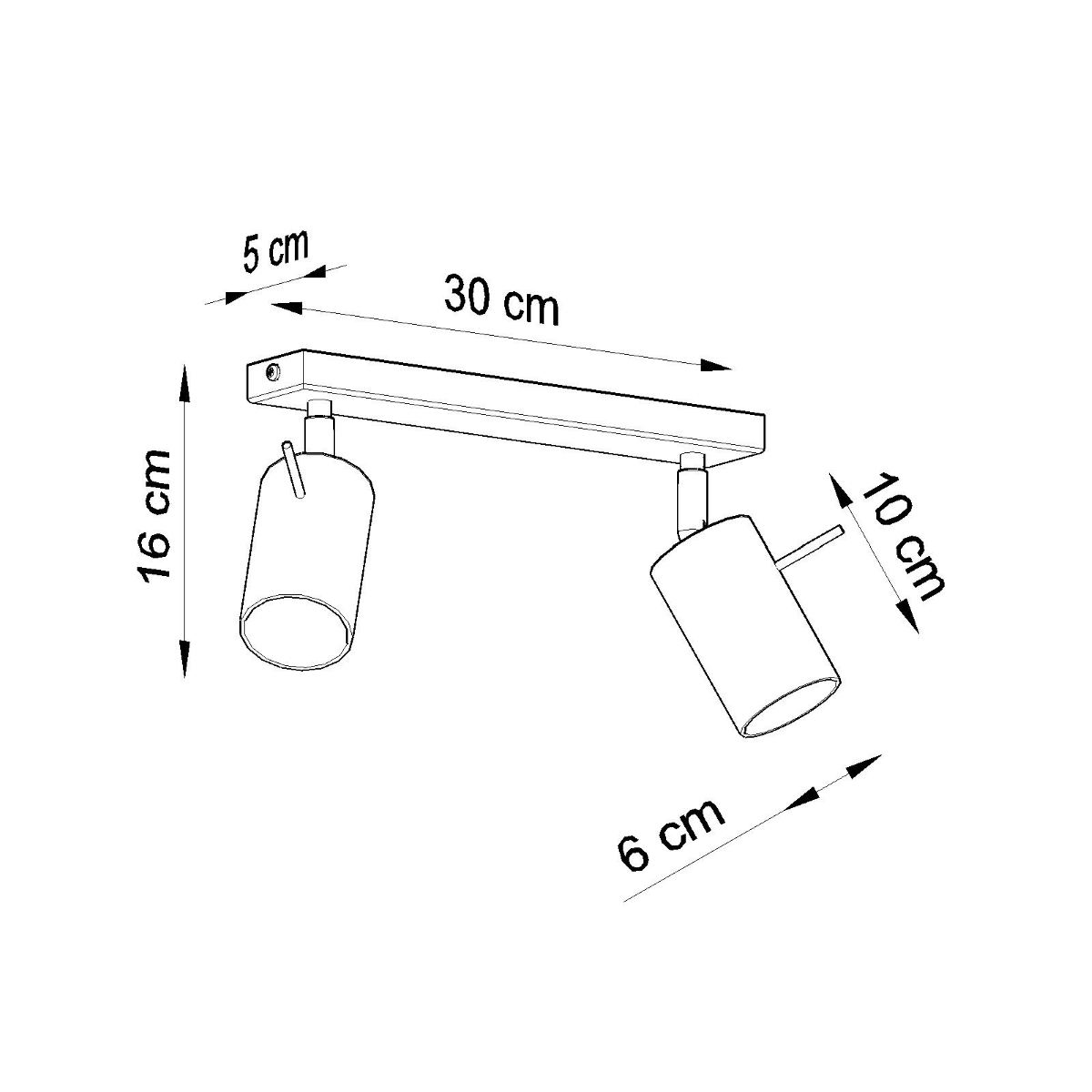 Plafonieră RING 2 gri