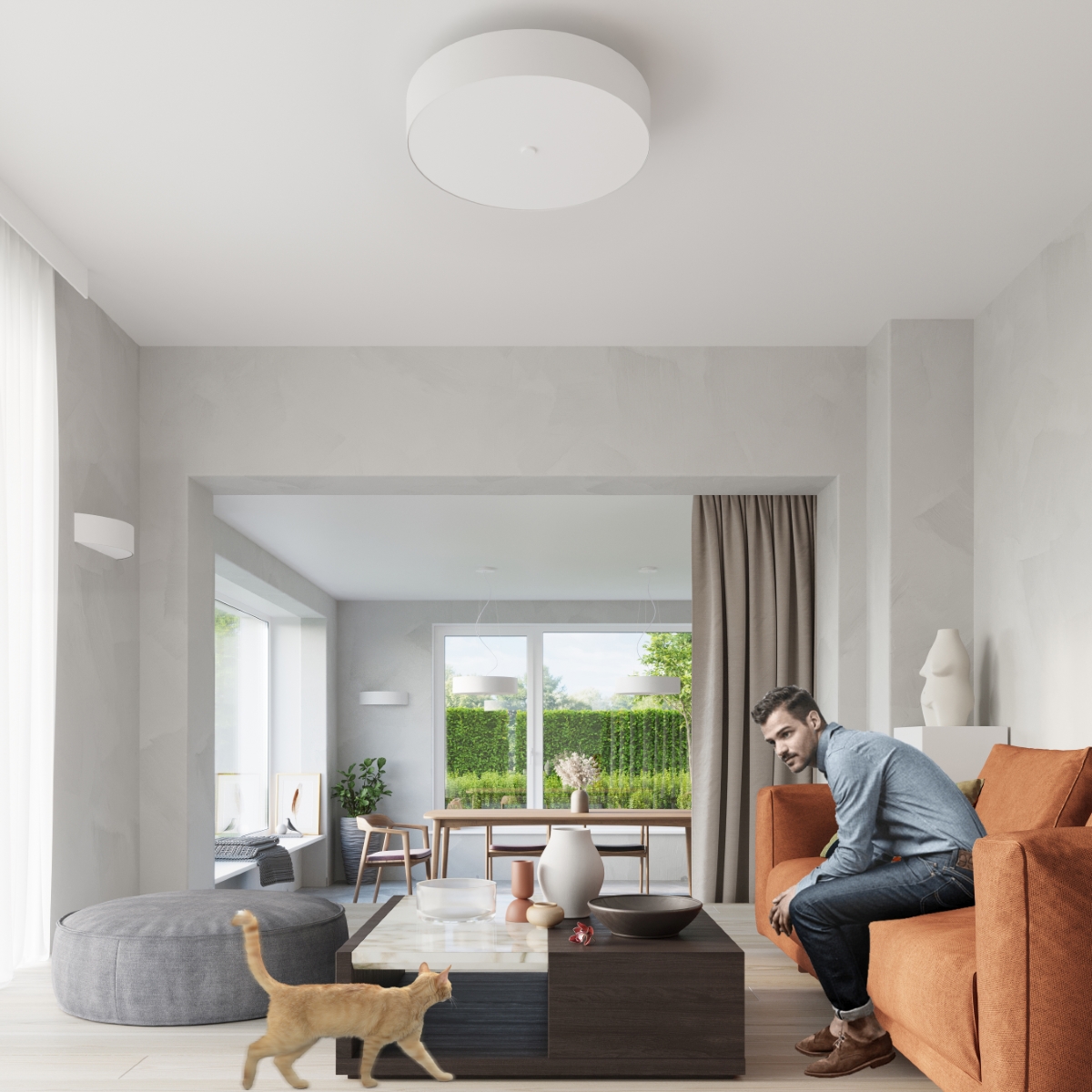 Plafonieră SKALA 60 alb