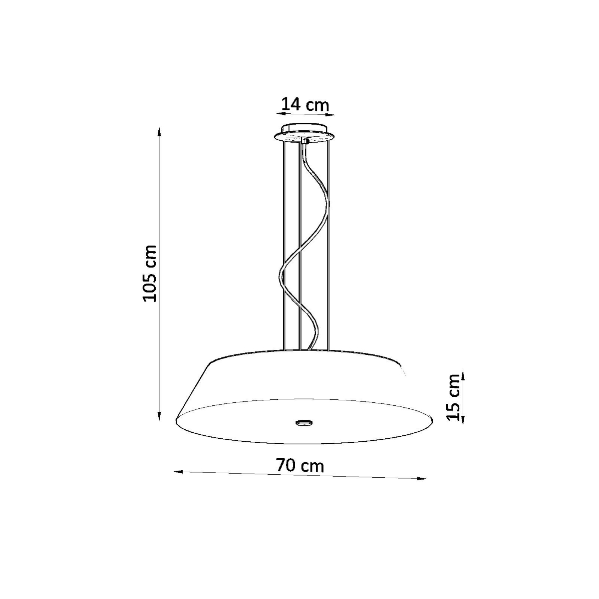 Candelabru VEGA 70 negru