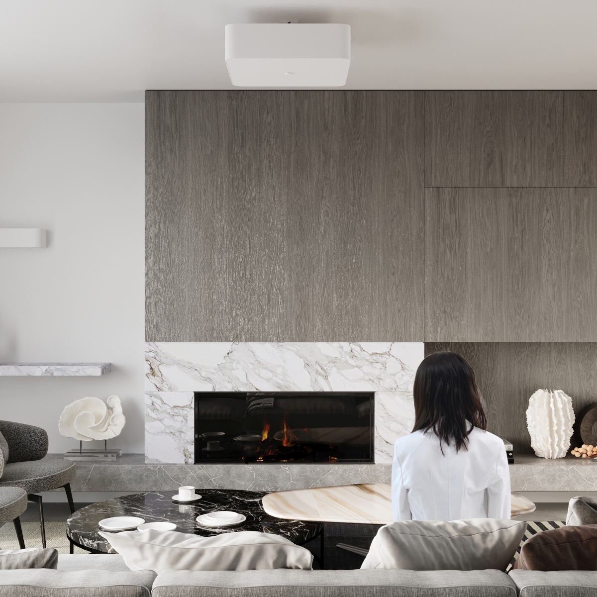 Candelabru LOKKO 55 alb