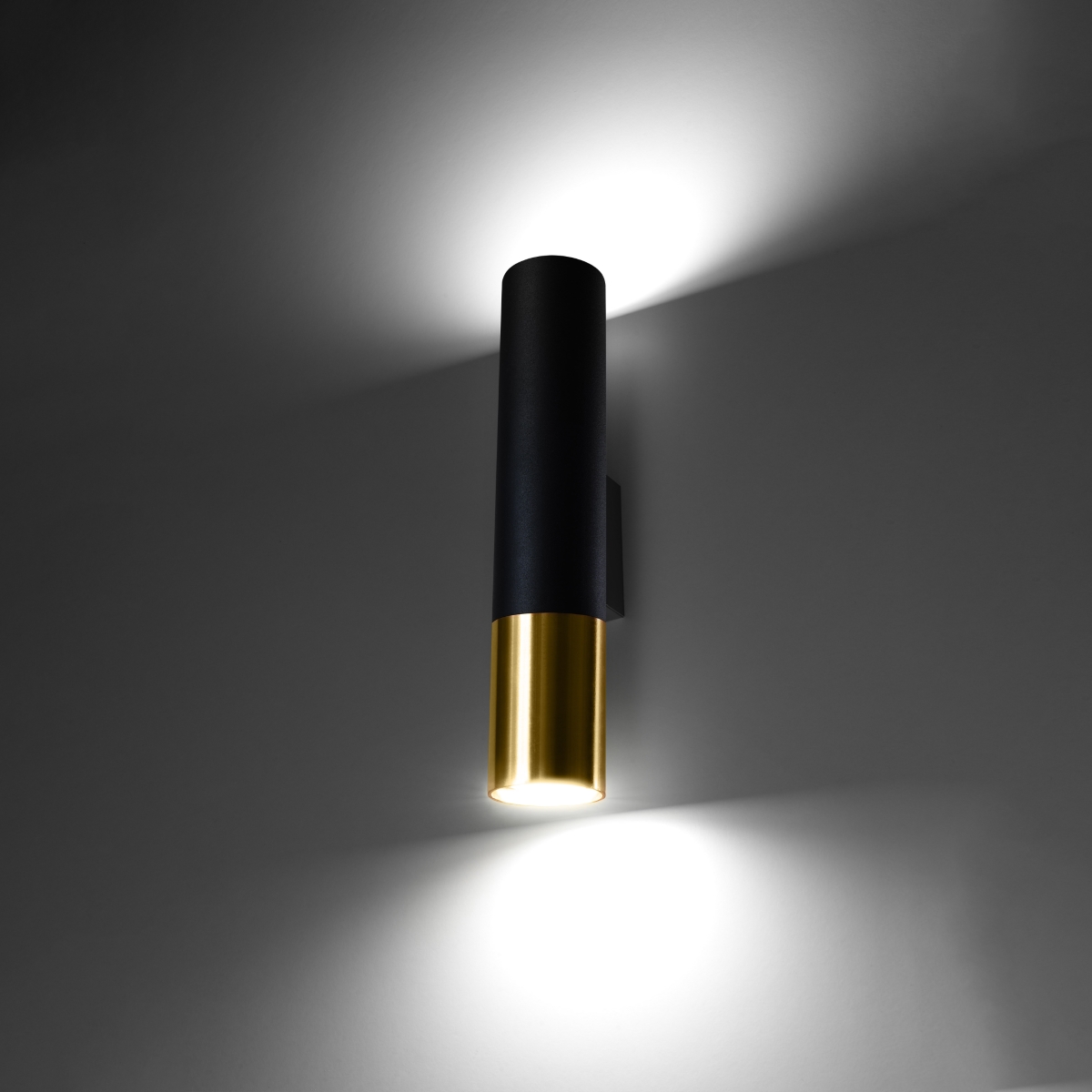 Lampă de perete LOOPEZ negru/auriu