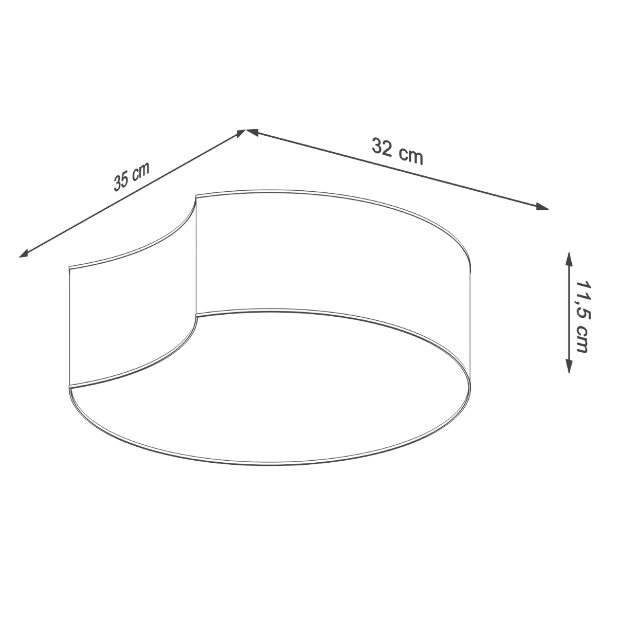 Plafonieră CIRCLE 1 alb
