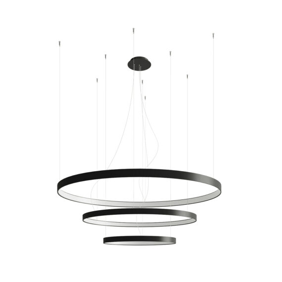 Candelabru RIO 3 55/78/110 negru LED 4000K