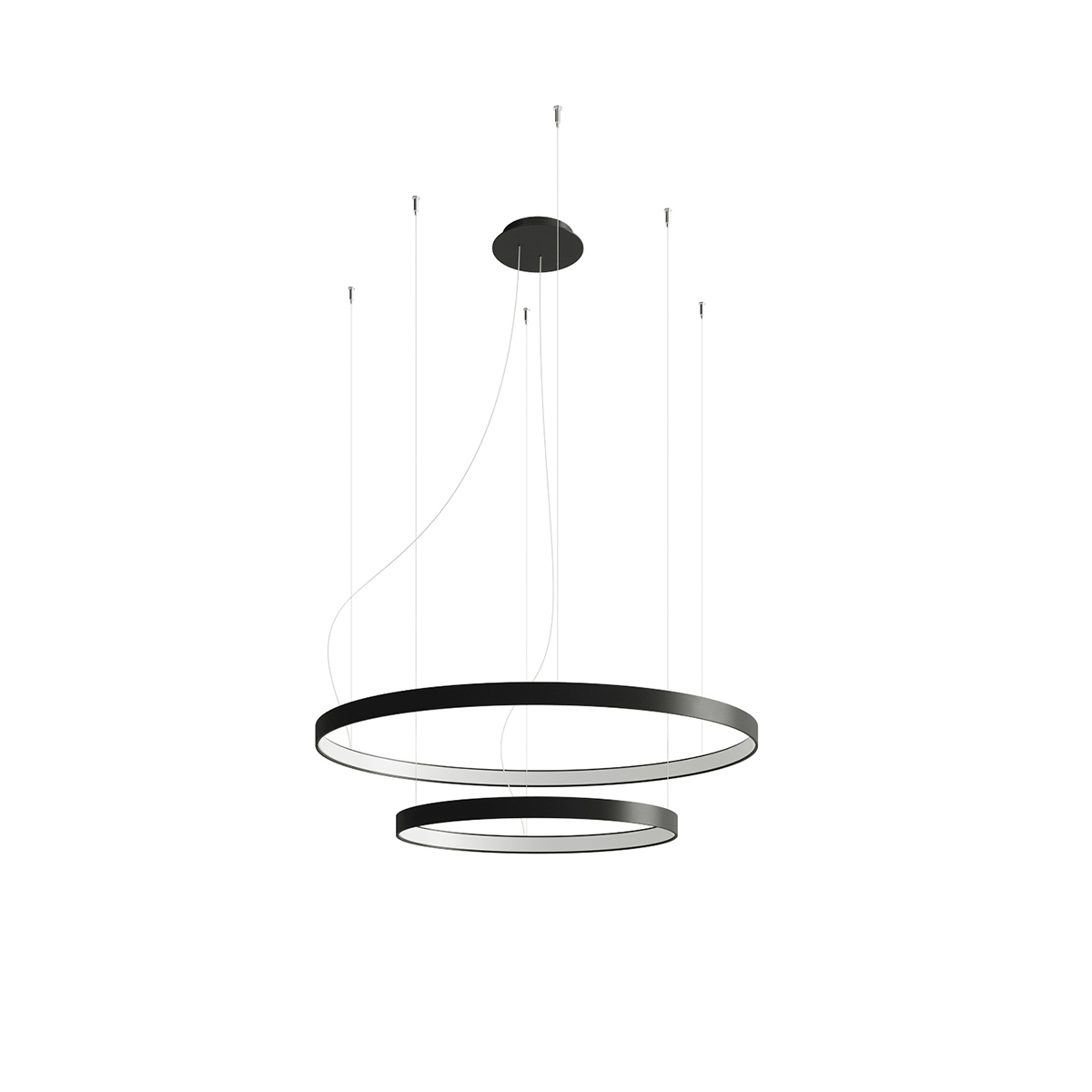Candelabru RIO 2 55/78 negru LED 4000K