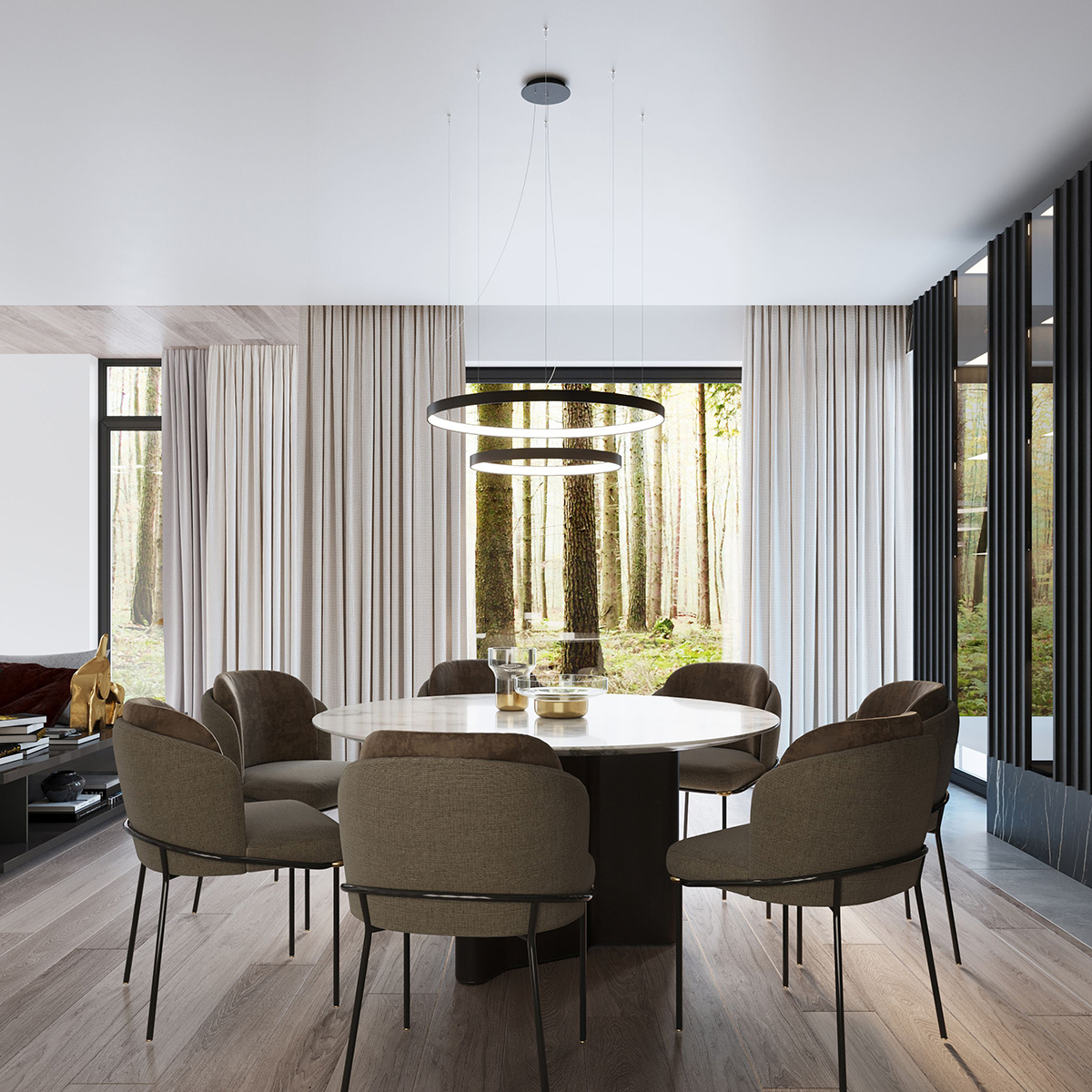 Candelabru RIO 2 55/78 negru LED 4000K