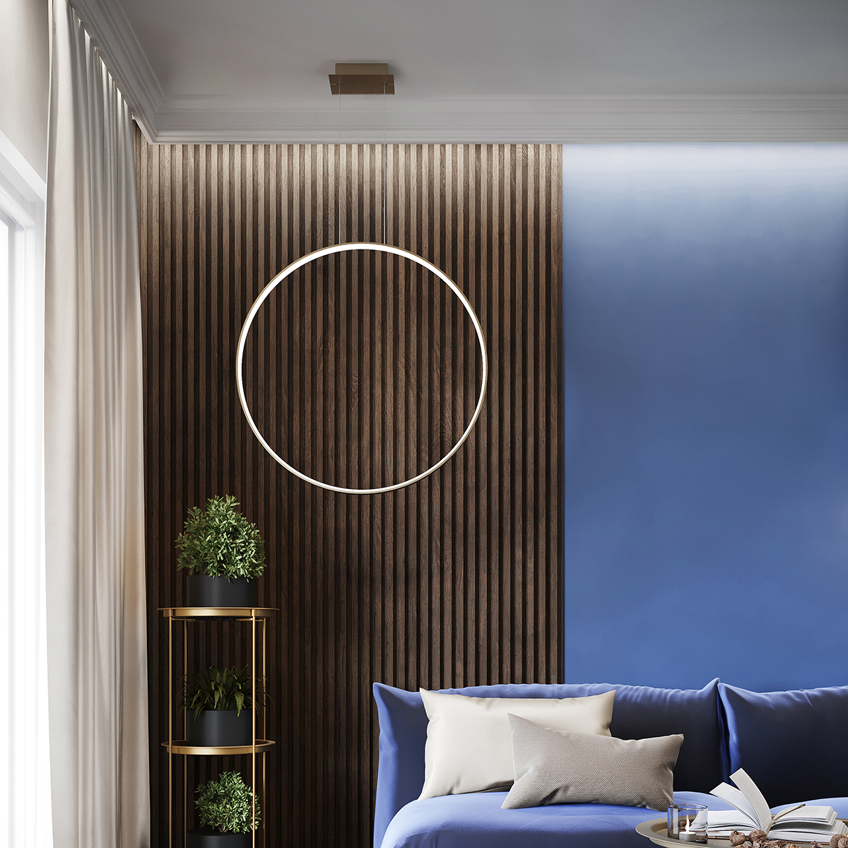 Lampă cu suspensie RIO 55 auriu LED 4000K
