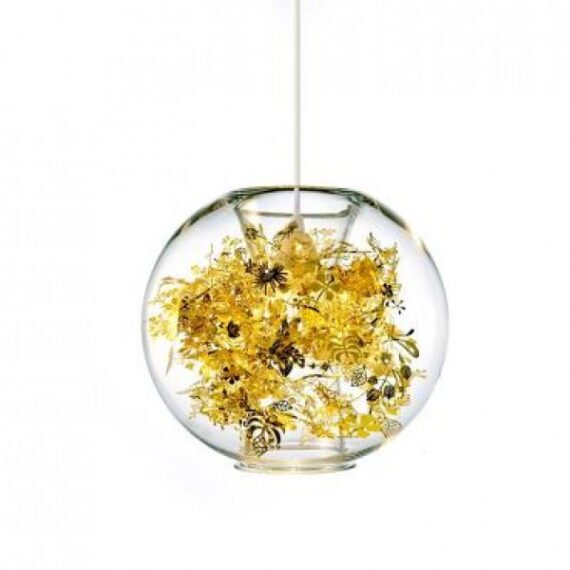 TANGLE GLOBE suspendat auriu sticlă transparentă/metal 230V E27 60W