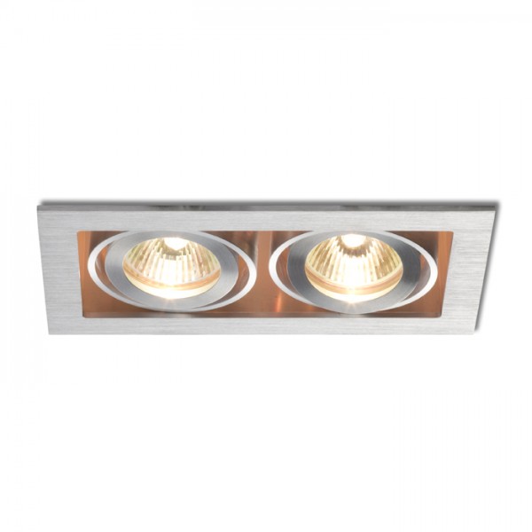 FIZZ II înclinabil aluminiu 12V GU53 2x50W