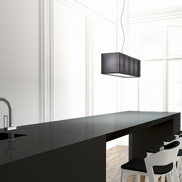 LOPE 80 suspendat negru nichel mat 230V LED E27 4x15W