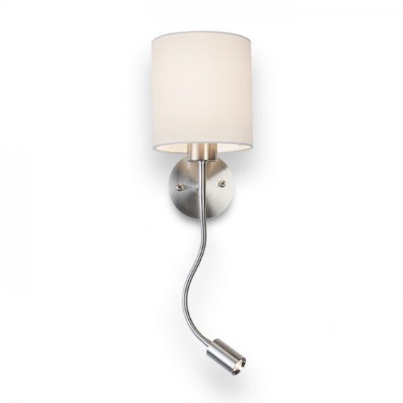 VERSA de perete cu abajur alb nichel mat 230V LED E27 LED 15+3W 40° 3000K