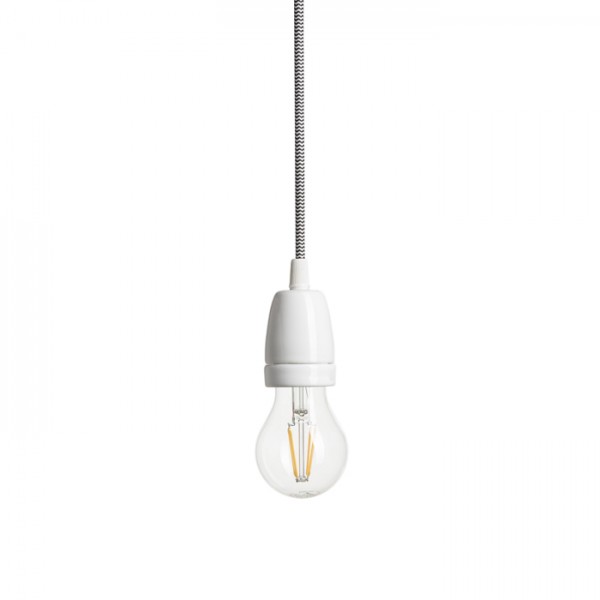 FABIO set suspendat negru/alb porţelan 230V LED E27 15W
