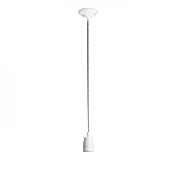 FABIO set suspendat negru/alb porţelan 230V LED E27 15W
