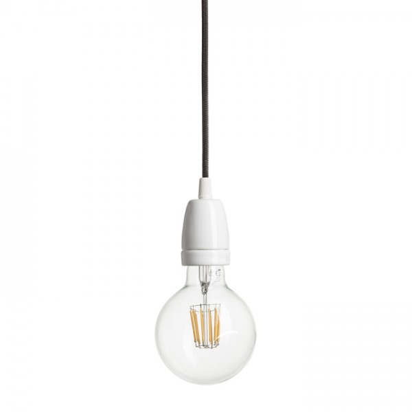 FABIO set suspendat negru porţelan 230V LED E27 15W