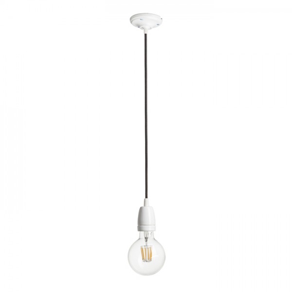 FABIO set suspendat negru porţelan 230V LED E27 15W