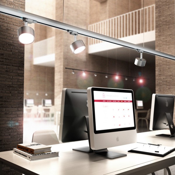 PIXIE pentru șină cu 3-circuite gri argintiu crom 230V LED GX53 7W