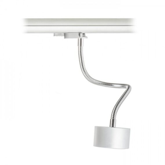 PIXIE pe gât de gâscă pentru șină 3-circuite gri argintiu crom 230V LED GX53 7W