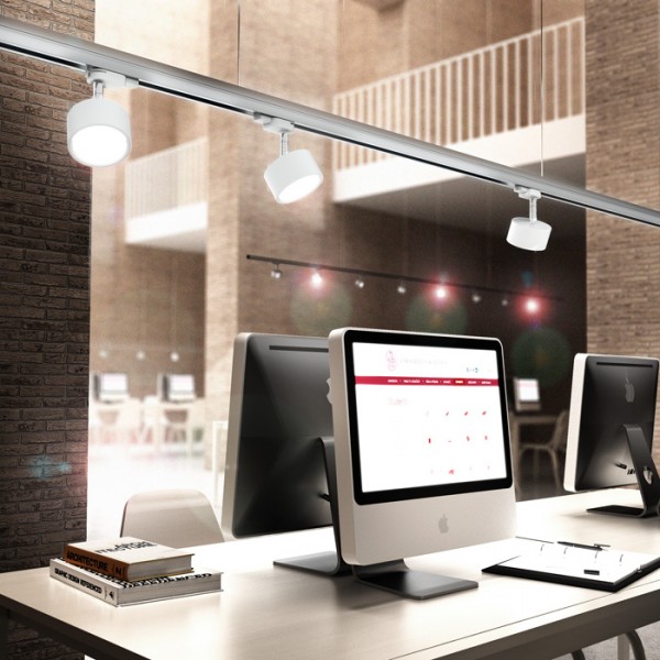 PIXIE pentru șină cu 3-circuite alb crom 230V LED GX53 7W