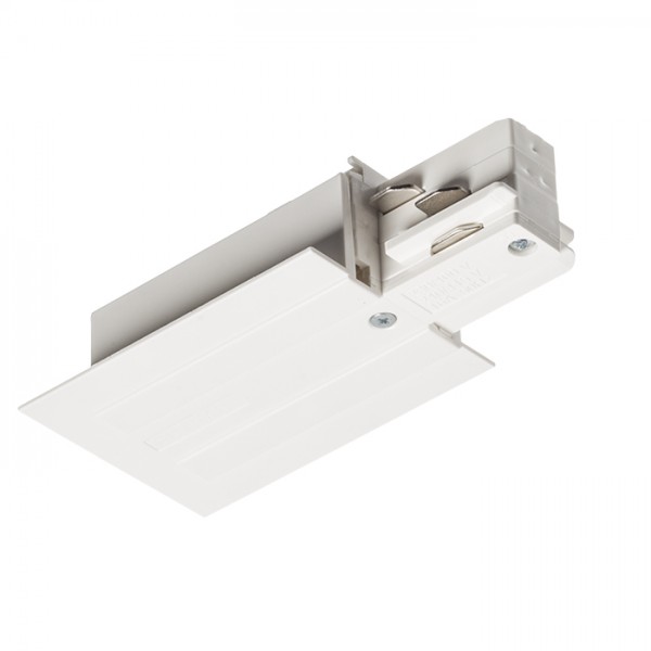 EUTRAC alimentare pentru șină încastrată dreaptă alb 230V
