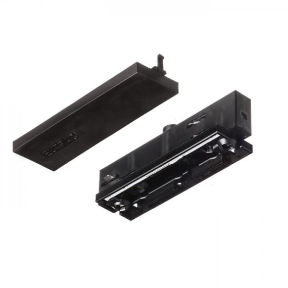 EUTRAC conector longitudinal cu posibilitatea de alimentare negru  230V