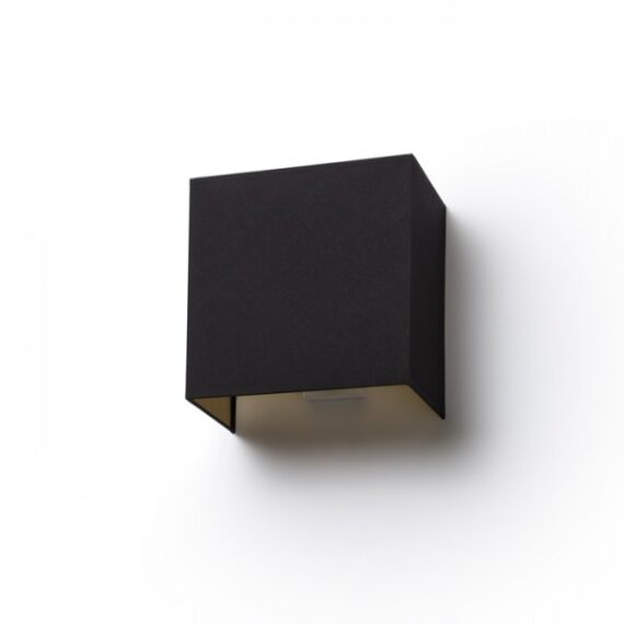 LOPE W 25/14 de perete poligot negru/folie aurie 230V LED E27 15W
