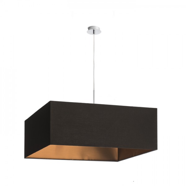 TEMPO 50/19 abajur poligot negru/folie de cupru max. 23W