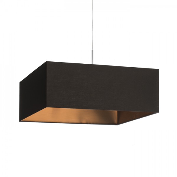 TEMPO 50/19 abajur poligot negru/folie de cupru max. 23W