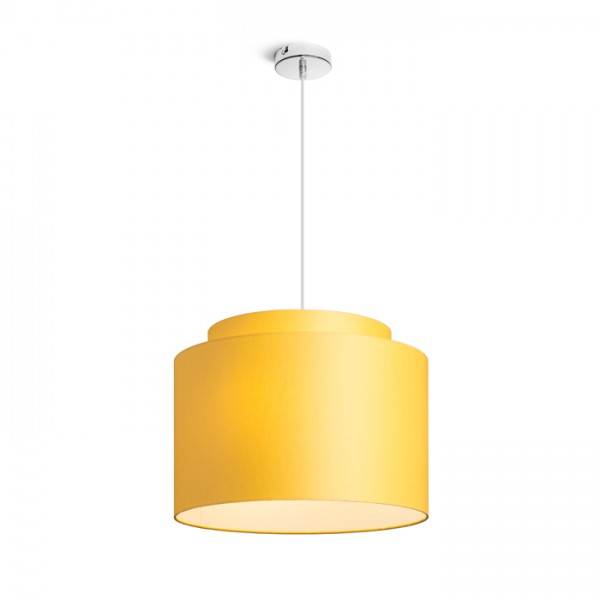 DOUBLE 40/30 abajur Chintz apricot/alb PVC max. 23W