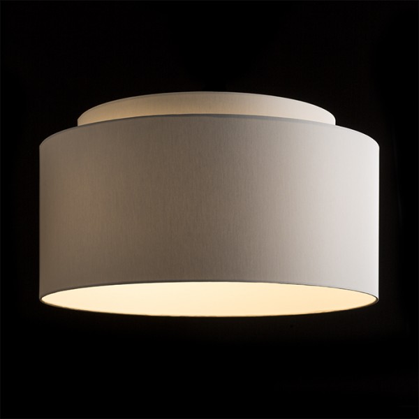 DOUBLE 55/30 abajur Chintz gri deschis/alb PVC max. 23W