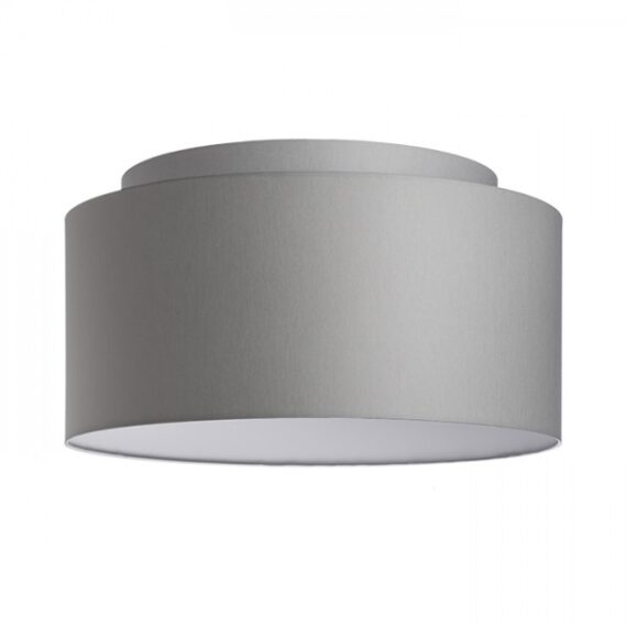 DOUBLE 55/30 abajur  Chintz gri deschis/alb PVC  max. 23W