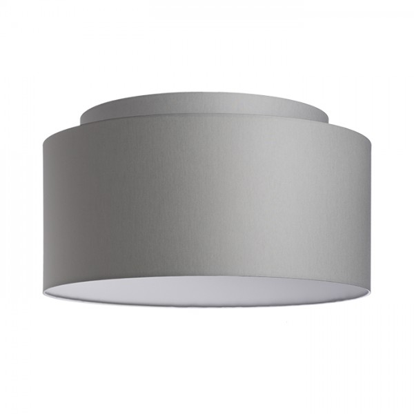 DOUBLE 55/30 abajur Chintz gri deschis/alb PVC max. 23W