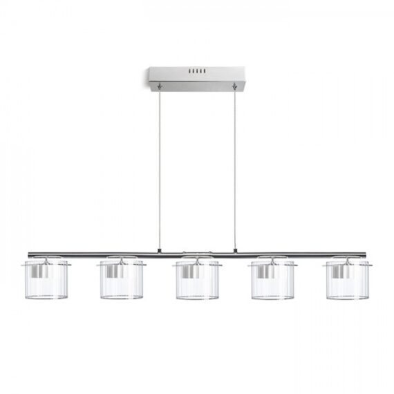 ESTRA V suspendat alb sticlă transparentă 230V LED 5x5W  3000K