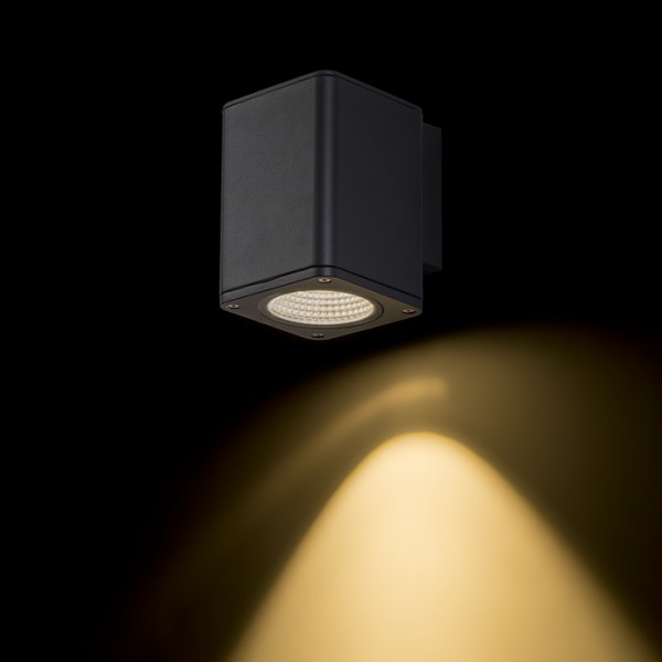MIZZI SQ I de perete antracit 230V LED 12W 44° IP54 3000K