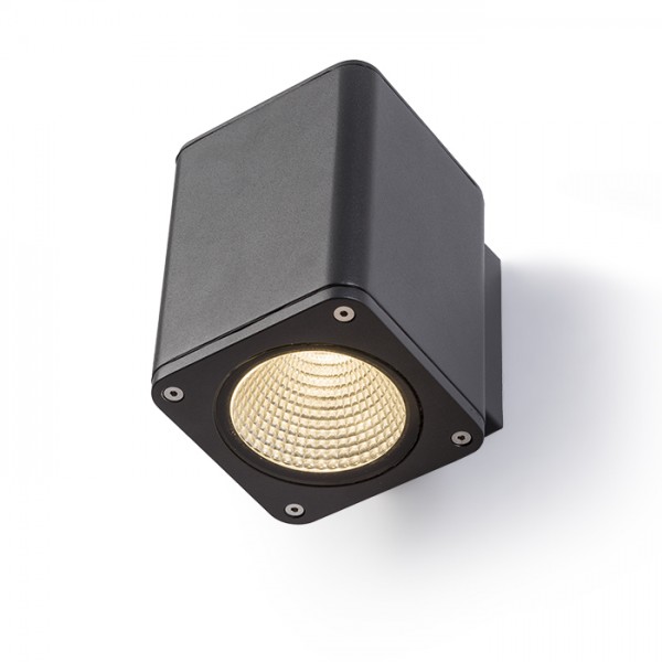 MIZZI SQ I de perete antracit 230V LED 12W 44° IP54 3000K