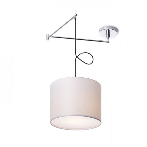 BROADWAY suspendat cu braț alb crom 230V LED E27 15W