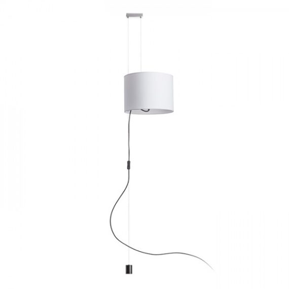 BROADWAY glisant suspendant alb crom 230V LED E27 15W