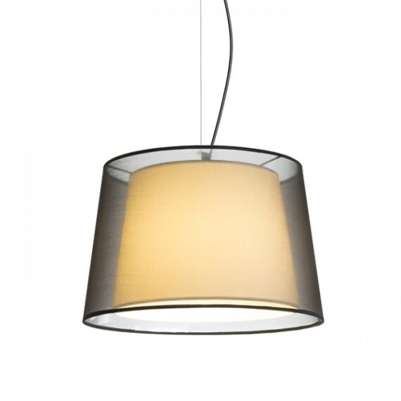 ESPLANADE suspendat negru transparent/alb crom 230V LED E27 15W