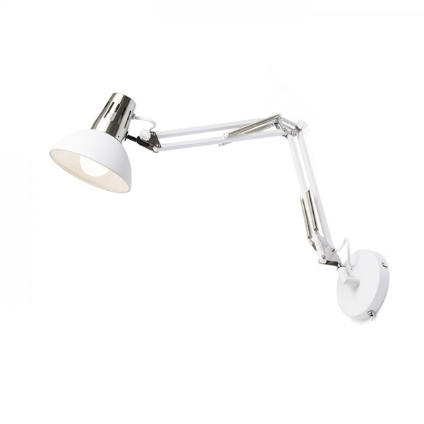 ANTE de perete alb nichel mat 230V LED E27 15W