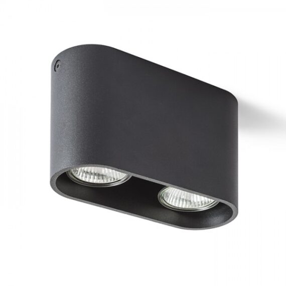 MANTOVA II de tavan negru mat  230V GU10 2x35W