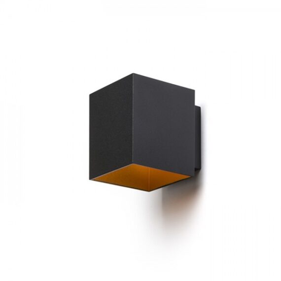 TRIP SQ de perete negru mat/auriu 230V LED G9 5W