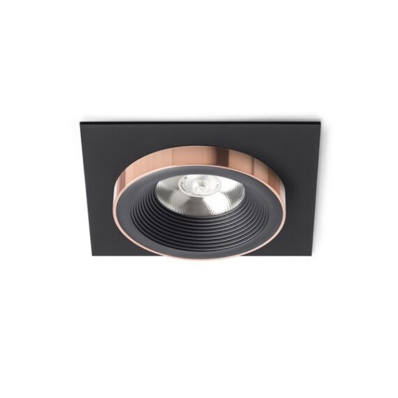 SHARM SQ I incastrat negru/negru cupru 230V LED 10W 24° 3000K