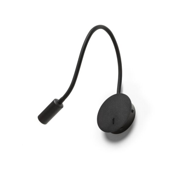 VALE de perete negru 230V LED 3W 30° 3000K