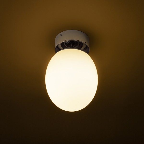 MERINGUE 16 de tavan sticlă opal/crom 230V LED E27 15W IP44