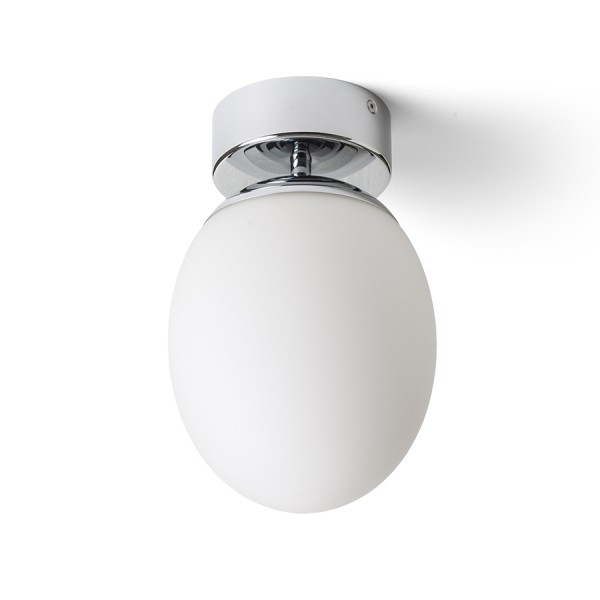 MERINGUE 16 de tavan sticlă opal/crom 230V LED E27 15W IP44