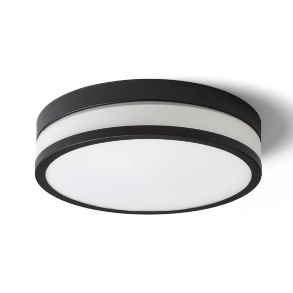 CIRA LED 35 de tavan sticlă opal/negru 230V LED 24W IP44 3000K