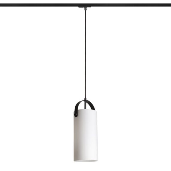 JULIETTA 31 pentru șină cu 1-circuit  sticlă opal/negru 230V LED E27 15W