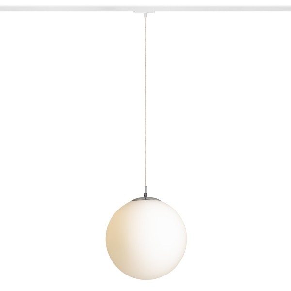 LUNA 30 pentru șină cu 1-circuit sticlă opal/crom 230V LED E27 15W