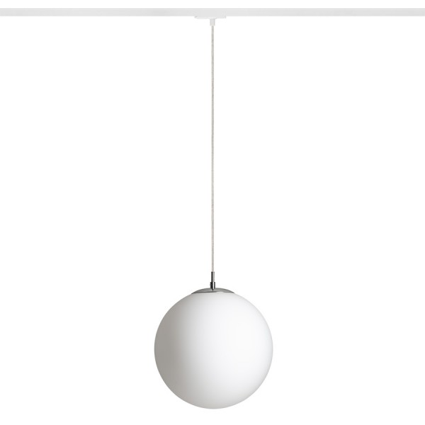 LUNA 30 pentru șină cu 1-circuit sticlă opal/crom 230V LED E27 15W