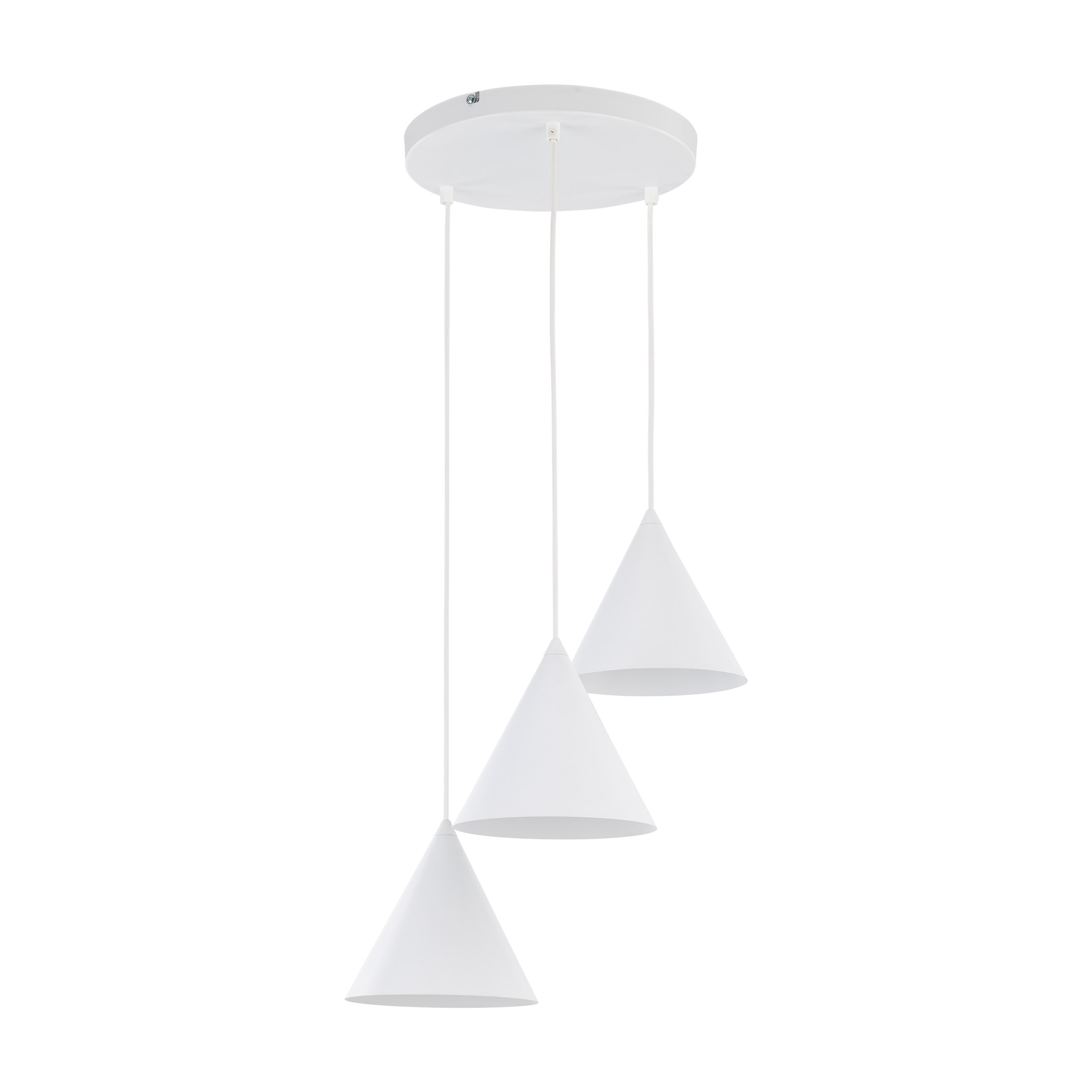Lampa Suspendată Cono Alb 3 Rotund