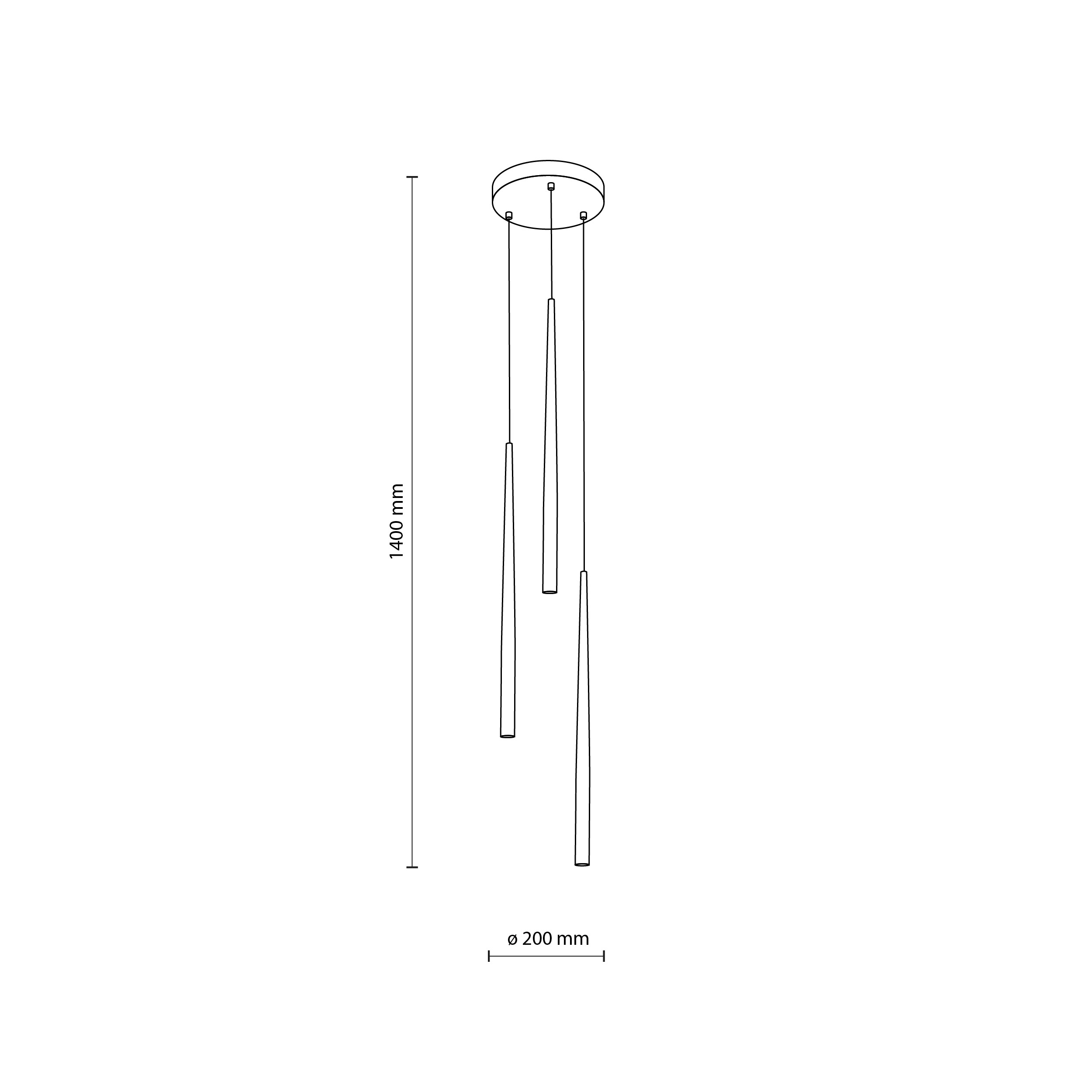 Lampa Suspendată Piano Negru Auriu 3