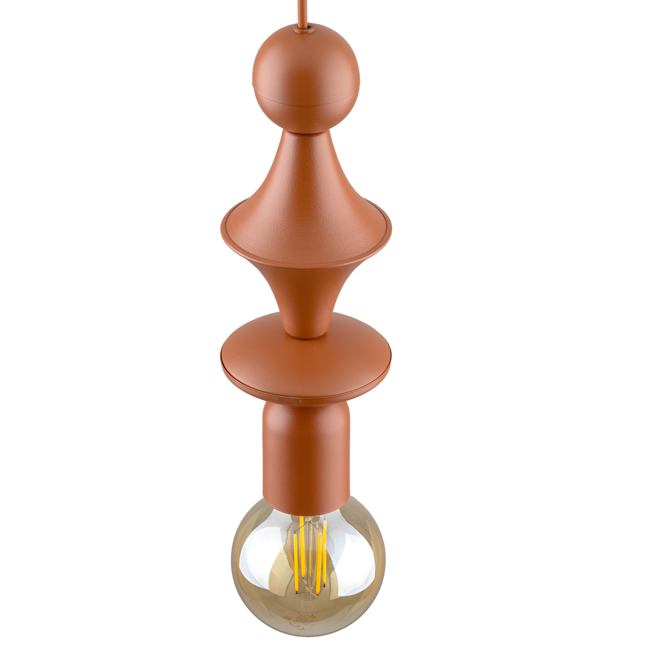 Lampă Suspendată Tower Caramiziu 1Xe27